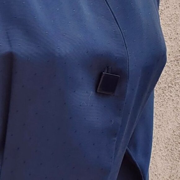 Vintage 1940s Navy Blue Rayon Wiggle Dress Curvy Hourglass 10 12 - Picture 6 of 12